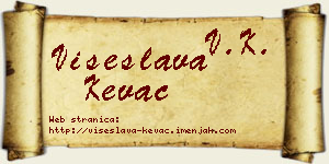 Višeslava Kevac vizit kartica